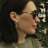 Серьги Fiore Luna, TIGER EYE, LE1120 BR/S, серебристые